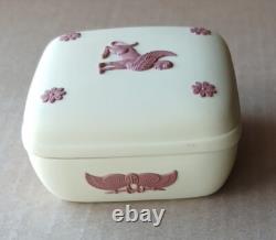 Wedgwood YELLOW & TERRACOTTA Jasperware EGYPTIAN Small Box