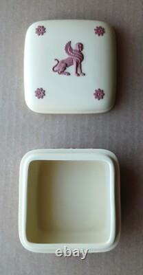 Wedgwood YELLOW & TERRACOTTA Jasperware EGYPTIAN Small Box