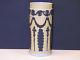 Wedgwood Yellow-buff Dip Withblack Bas-relief Jasper Ware Spill Vase C. 1930
