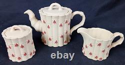 Wedgwood Yellow Jasperware Bamboo pattern Teapot trio in excellent condition