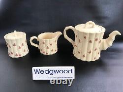 Wedgwood Yellow Jasperware Bamboo pattern Teapot trio in excellent condition