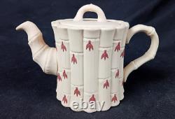 Wedgwood Yellow Jasperware Bamboo pattern Teapot trio in excellent condition