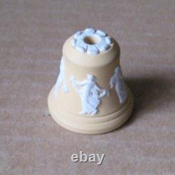 Wedgwood Yellow Jasperware Light Cord Pull Dancing Hours Floral Girl RARE