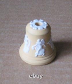 Wedgwood Yellow Jasperware Light Cord Pull Dancing Hours Floral Girl RARE