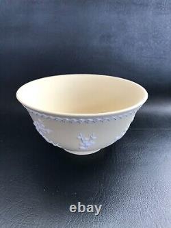 Wedgwood Yellow Jasperware Primrose pattern pedestal bowl in excellent condition