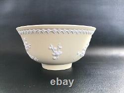 Wedgwood Yellow Jasperware Primrose pattern pedestal bowl in excellent condition