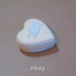 Wedgwood Yellow Jasperware Small Cupid Heart Box 1998