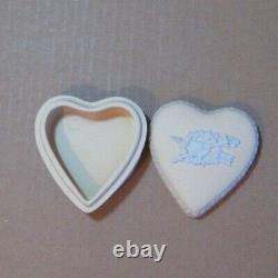 Wedgwood Yellow Jasperware Small Cupid Heart Box 1998