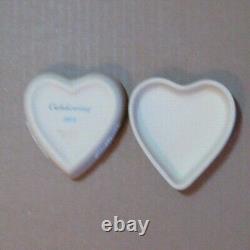 Wedgwood Yellow Jasperware Small Cupid Heart Box 1998