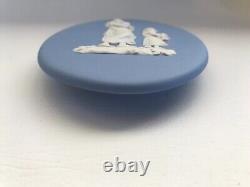 Wedgwood blue jasperware Rare Mother and Child Pram plaque, excellent condition