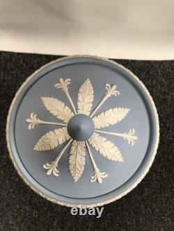 Wedgwood blue jasperware large Campagna Vase in original box