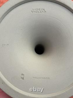 Wedgwood green Jasperware candlesticks (pair, 1957)