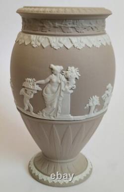 Wedgwood jasper Light Taupe Jasperware Vase Bountiful