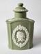 Wedgwood Jasper Green Tea Caddy Jasperware
