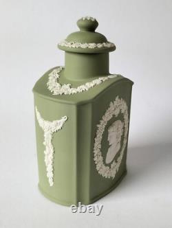 Wedgwood jasper green Tea Caddy jasperware