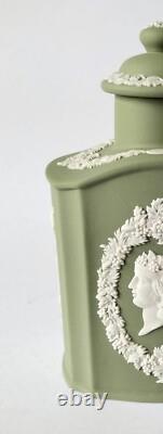 Wedgwood jasper green Tea Caddy jasperware