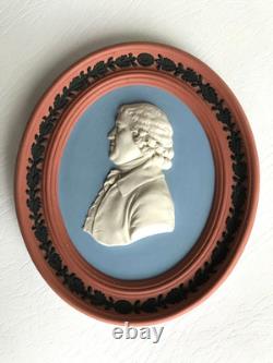 Wedgwood jasperware 4 coloured Josiah Wedgwood plaque in excellent condition