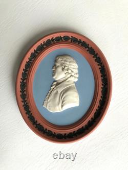 Wedgwood jasperware 4 coloured Josiah Wedgwood plaque in excellent condition