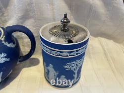 Wedgwood jasperware antique Dark/Cobalt Blue 6 Different Pieces REDUCED