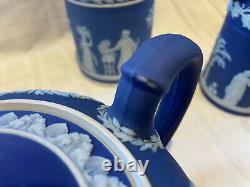 Wedgwood jasperware antique Dark/Cobalt Blue 6 Different Pieces REDUCED