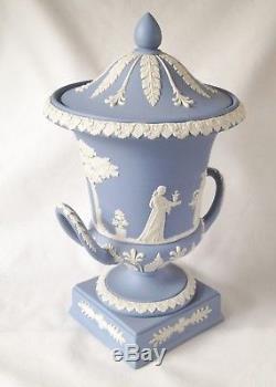 Wedwgood Blue Jasperware Campagna Vase Urn
