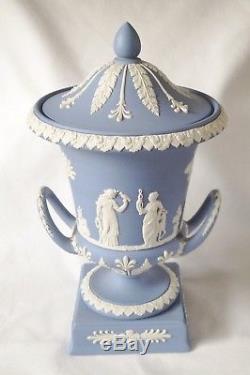 Wedwgood Blue Jasperware Campagna Vase Urn