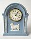 West Highland Terrier Clock Jasperware Blue Wedgwood