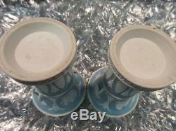 1864 Wedgwood Pottery Trompette Vase Trinket (s) 3 1/2 Bleu Jasperware