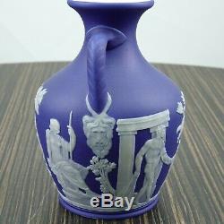 1870 Antique Wedgwood Jasperware Portland Vase Bleu Cobalt 5