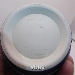 1894 Wedgwood JASPERWARE BLEU 3.5 Jardinière Cache Pot Planteur 4 Tête de Lion