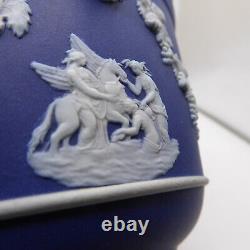 1894 Wedgwood JASPERWARE BLEU 3.5 Jardinière Cache Pot Planteur 4 Tête de Lion