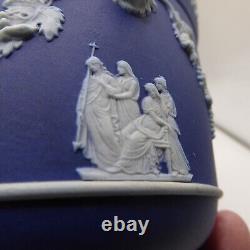 1894 Wedgwood JASPERWARE BLEU 3.5 Jardinière Cache Pot Planteur 4 Tête de Lion