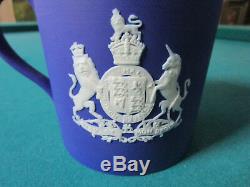 1937 Wedgwood Edward VIII Coronation Tasse Bleu Jasperware Rare 4 X 4 Camée