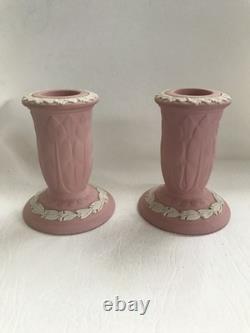 2 chandeliers en jaspe rose Wedgwood en excellent état