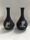 2 Vases Posy Wedgwood En Jaspe Bleu Portland En Excellent &eacute;tat