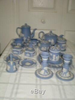 28 Wedgwood Bleu Jasperware Teapot Coffee Pot Creamer Sucrier À Thé