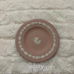 5 soucoupes à épingles en jaspe Wedgwood rose, plateau à bibelots, assiette vintage, lot en vrac