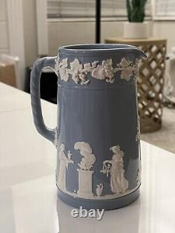 Ancien pichet en jaspe bleu clair Wedgwood EXCELLENT 6.75