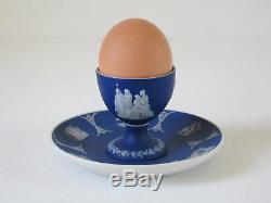 Ancienne Tasse Et Sous-plat Egg Wedgwood Cobalt Blue Egg C. 1870, Refjsw