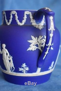 Antique Anglais Muses Angels Mythologie Wedgwood Bleu Jasperware Laitière