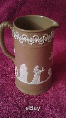 Antique Brown Wedgwood Jasperware Pitcher