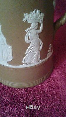 Antique Brown Wedgwood Jasperware Pitcher