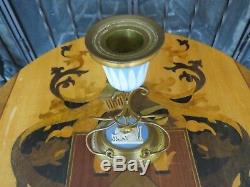 Antique Élégant Wedgwood Bleu Jasper Ware Monté Ormolu 6 Bougeoir Bâton