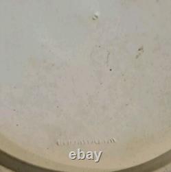Antique Wedgewood V. RARE 1875 Early Jasperware PLATEAU À BIJOUX Couvercle/Base EP, 12cmX5cm