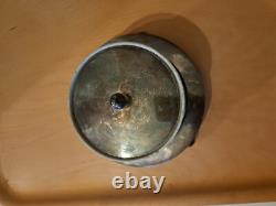 Antique Wedgewood V. RARE 1875 Early Jasperware PLATEAU À BIJOUX Couvercle/Base EP, 12cmX5cm