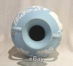 Antique Wedgwood 10 Light Blue Jasperware Vase Portland