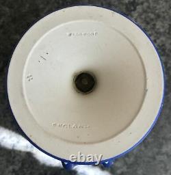 Antique Wedgwood Blue Dip Jasperware Porcelaine 5&5/8 Campana Vase
