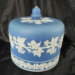 Antique Wedgwood Blue Jasperware Cake/cheese Dome Withstand 1800 Rare
