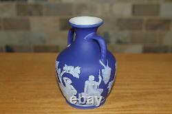 Antique Wedgwood Cobalt Blue Jasper Ware 5 Vase Portland (vers 1840)