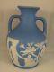 Antique Wedgwood Jasperware Portland Vase Bleu Clair 7,5 Pouces De Hauteur